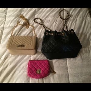 Lot of 3 quilted bags